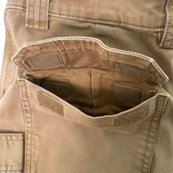 Duluth Trading Men’s Fire Hose Cargo Work Pants 37x32 Brown Flex Canvas Utility - Picture 4 of 10